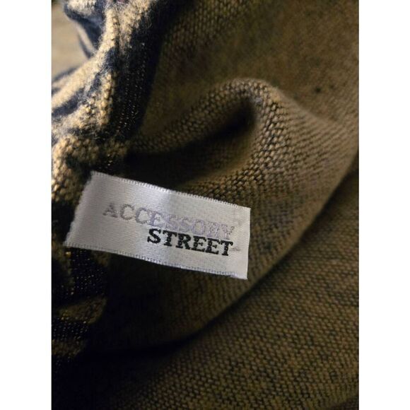 Accessory Street Vintage Women's One Size Reversible Black/Light Brown Cape - Picture 3 of 12